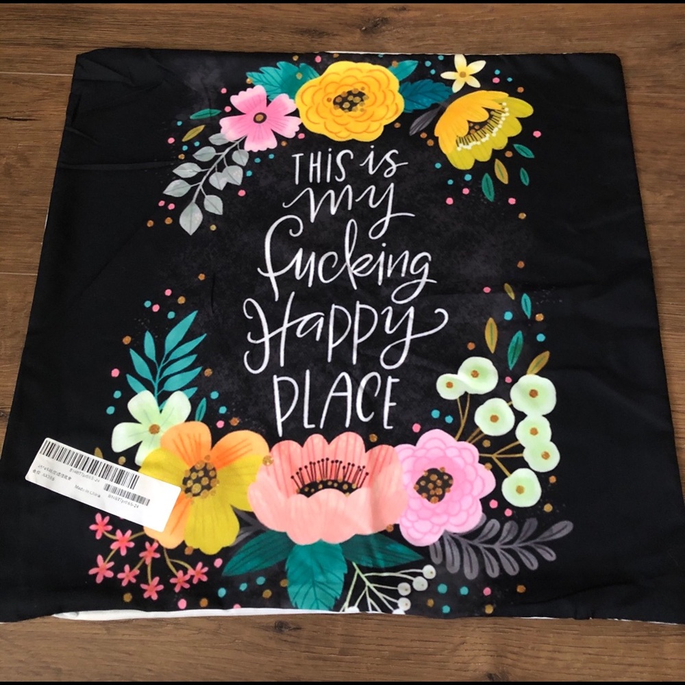 NWT Funny 17 Inch Pillowcase-Happy Place - Picture 3 of 7